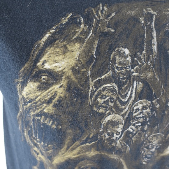 The‎ Walking Dead Zombies Skull T Shirt Mens Medium Black - Picture 8 of 10